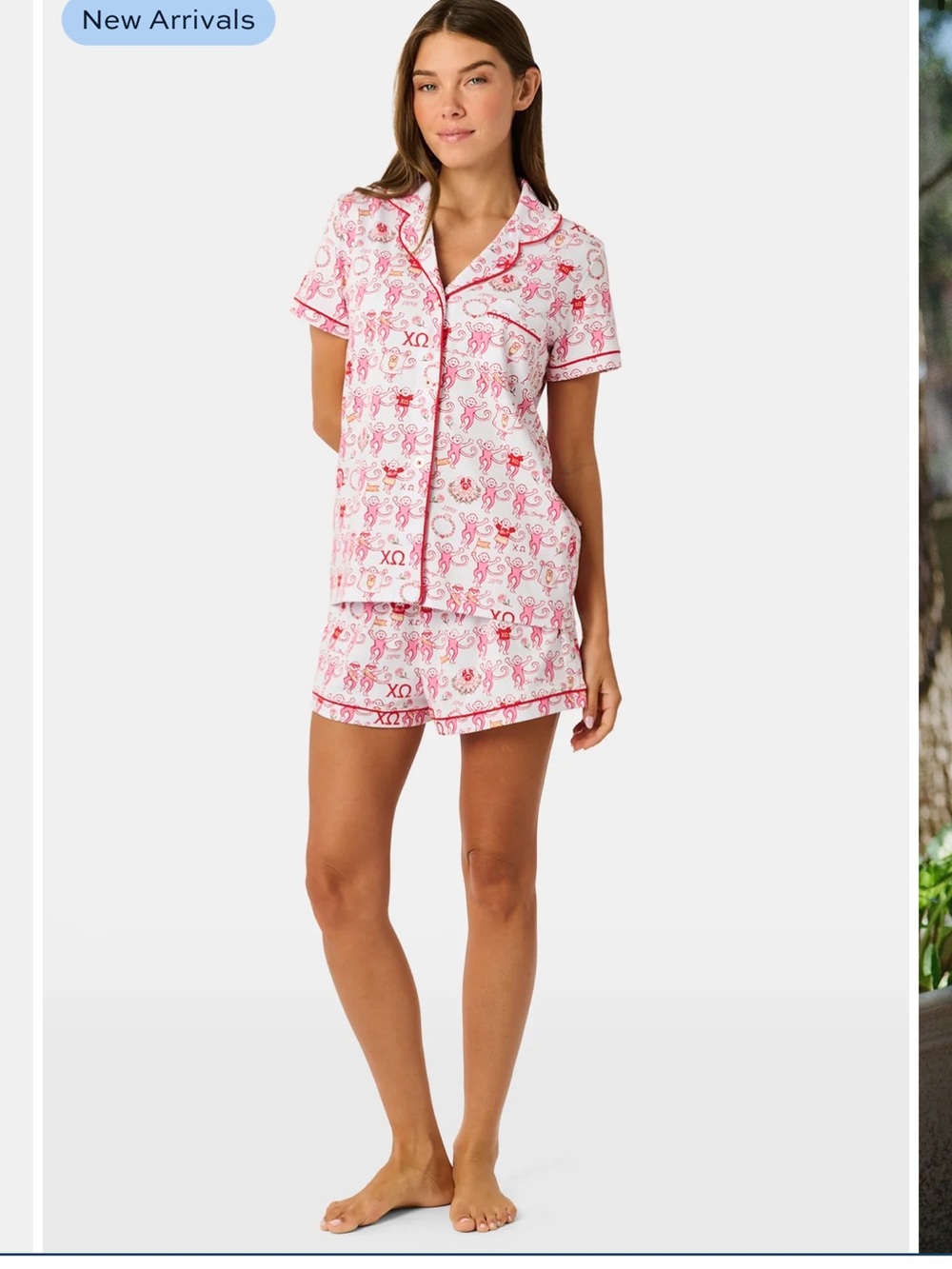 Roller Rabbit Chi Omega Monkey Polo Pajamas